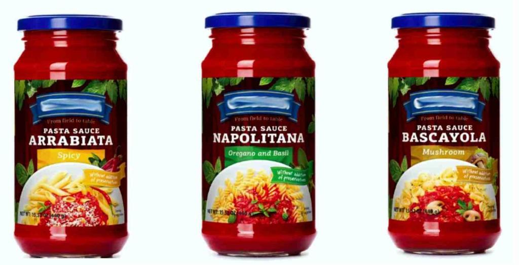 Pasta sauces Assortment of Pasta sauces: Arrabiata Spicy Napolitana