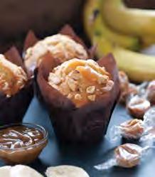 FLOWERPOT MUFFINS 5405 Toffee & Banana Muffin Sweet toffee pieces, banana purée and