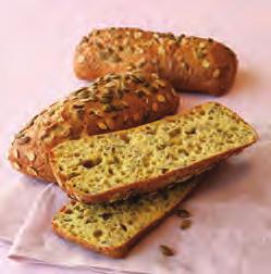 BREADS 835166 Small Pumpkin and Chia Seed Rustic Roll A small rectangle shaped natural sourdough bread packed with