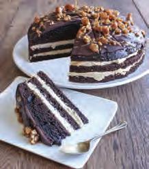 1kg 4-6 hours / 0-4 C 830191 Chocolate & Peanut Butter Fudge Cake Triple layer chocolate sponge filled with