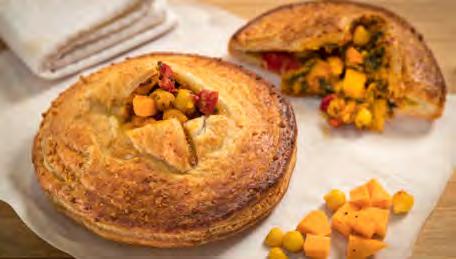 Units: 30 Weight: 185g 25-30 mins / 190 C 837804 Sweet Potato and Chickpea Tagine Puff Pie A Moroccan inspired handheld