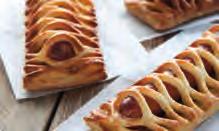 HOT SAVOURY PASTRY 4048 Hot Dog Lattice A classic hot dog with mustard sauce wrapped in a