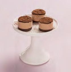 Rich chocolate ganache base generously layered with a smooth chocolate & hazelnut mousse and topped with a disc of light