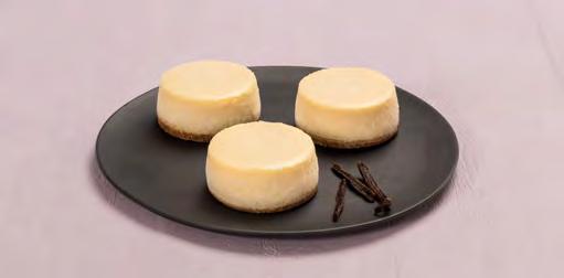 INDIVIDUAL PATISSERIE COUP DE PATES 22537 Individual Vanilla and Irish Mead Baked Cheesecake A baked cheesecake with smooth Irish cream cheese and vanilla