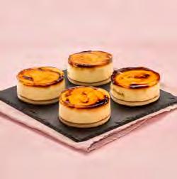 Units: 18 Weight: 83g 27639 Crème Caramel Bavarois Sponge soaked in vanilla syrup topped with vanilla