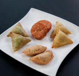 Units: 80 Weight: 20g 3-5 mins / 180-190 C 450183 Mini Samosa Selection 20 chickpea and