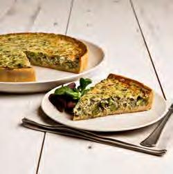 SAVOURY 833130 Handcrafted Quiche Lorraine with Comté & Maple Cured Bacon (large) Smoked bacon, vintage cheddar and comté cheeses lightly set with free