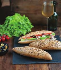 crunchy texture Units: 80 Weight: 140g 2546 Multiseed Demi Baguette (27cm) Richly textured