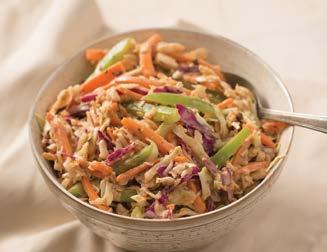 BBQ Coleslaw 1 (16 ounce) package tri-color coleslaw mix (without dressing) 1 small green or red bell pepper, cut into thin slices ½ cup shredded carrots ⅓ cup Smoky Bacon BBQ Sauce ¼ cup mayonnaise