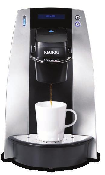 large office brewer Keurig s most advanced brewing system and premier model for large offices KEEP IT CLEAN: K-CUP Pack AUTO-EJECT & EASY-TO-EMPTY BIN Automatic REFILLS: DIRECT-WATERLINE PLUMBING