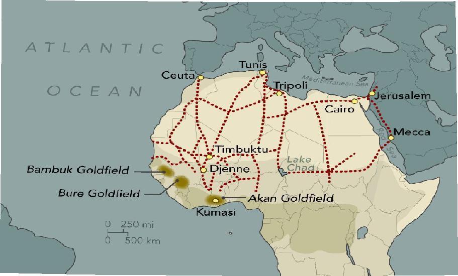 African Trade Trade routes played a large role in Africa, too.