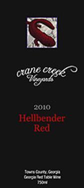 American-vinifera red wine blend Hellbender Red (Crane Creek, GA) Norton (~80-85%) Cabernet franc (~15-20%) Age for 3.