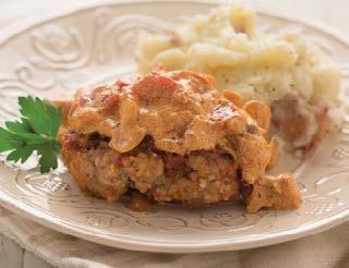 Chipotle Smothered Pork Burgers 1½ pounds ground pork ½ cup plain panko bread crumbs 1 teaspoon Garlic Pepper Seasoning 1 cup chopped onion 1 (14.