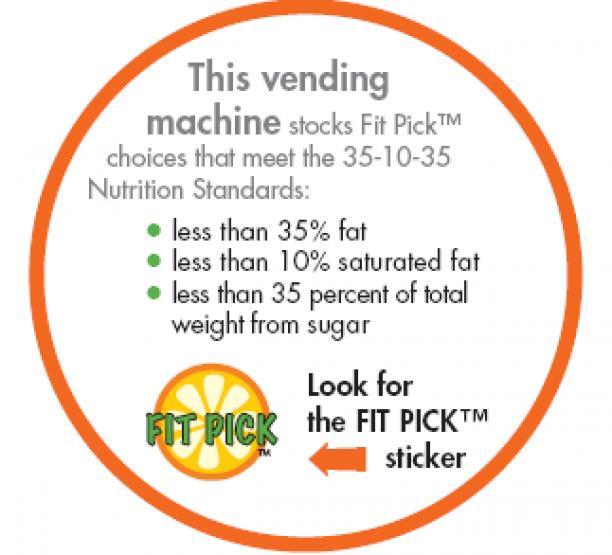 Contact your vending company to discuss placing more healthy options in machine.