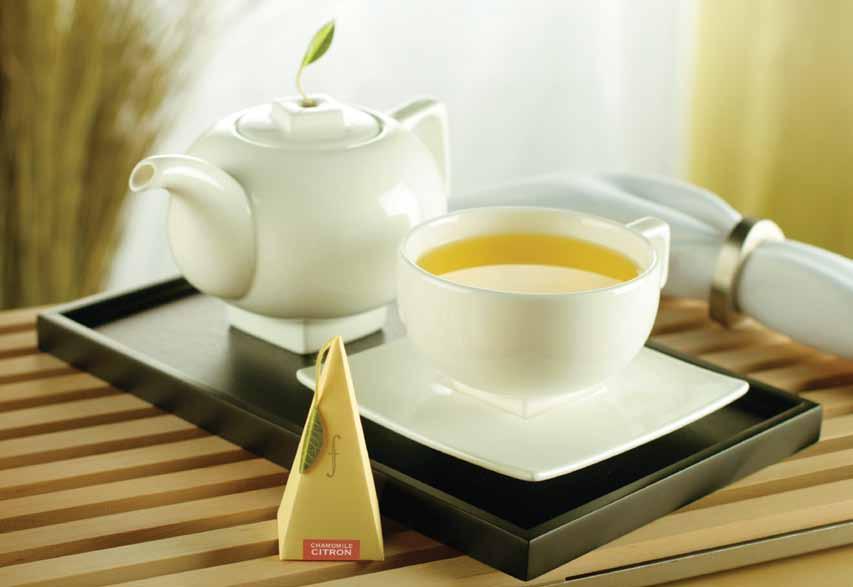 SOLSTICE The classic lines of a traditional tea service are updated with contemporary square forms. A sophisticated porcelain ensemble dramatically presented on a sleek, ebonized hardwood tray.
