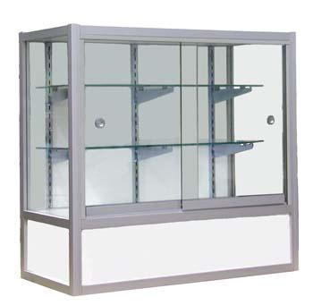 WALL MOUNT CASE MODEL WMC100 Length 30 36 48 Height 30, 36, 48, 60 Depth 14 Display with glass sides Two 10 adjustable glass shelves for 30 & 36 height Three 10 adjustable glass shelves for 48 & 60