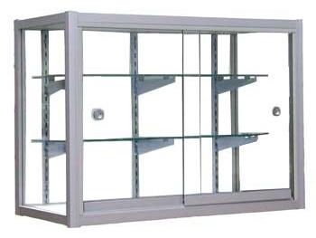 INSERT CASE MODEL IC100 Length 30 36 48 Depth 14 Height 30, 36, 48, 60 with glass top & side panels Glass sliding doors Two 10 adjustable glass shelves for 30 & 36 height Three 10 adjustable glass
