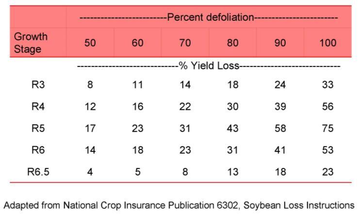 Hail Impact on Soybean Yield Yield loss associated with