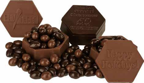 CUSTOM MOLDED CHOCOLATE BOXES CUSTOM MOLDED CHOCOLATE BOXES WITH CHOCOLATE COVERED ALMONDS