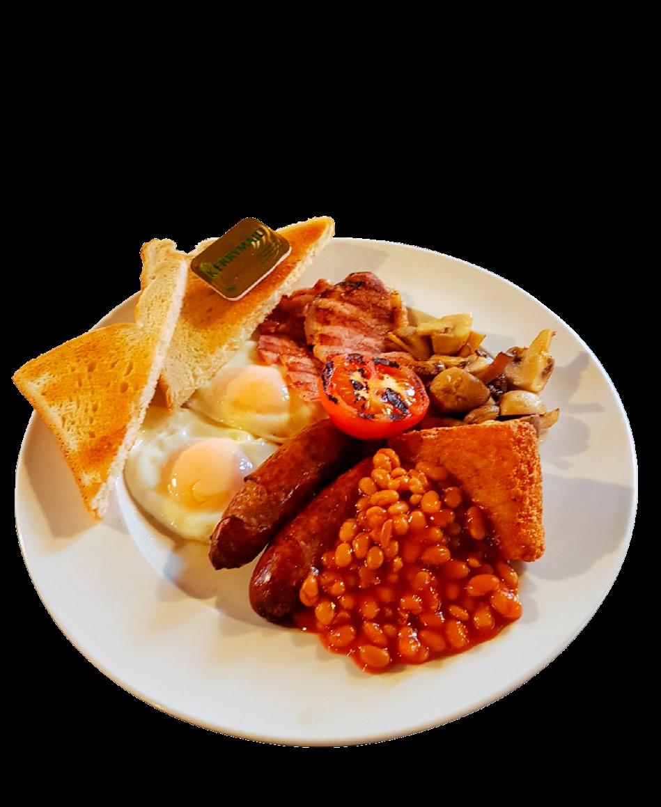 99 Two sausages, two rashers of bacon, two fried eggs, one hash brown, tomato, mushroom, baked beans and a slice of toast (brown or white) Optional black pudding for 0.99 extra Children s Breakfast 2.