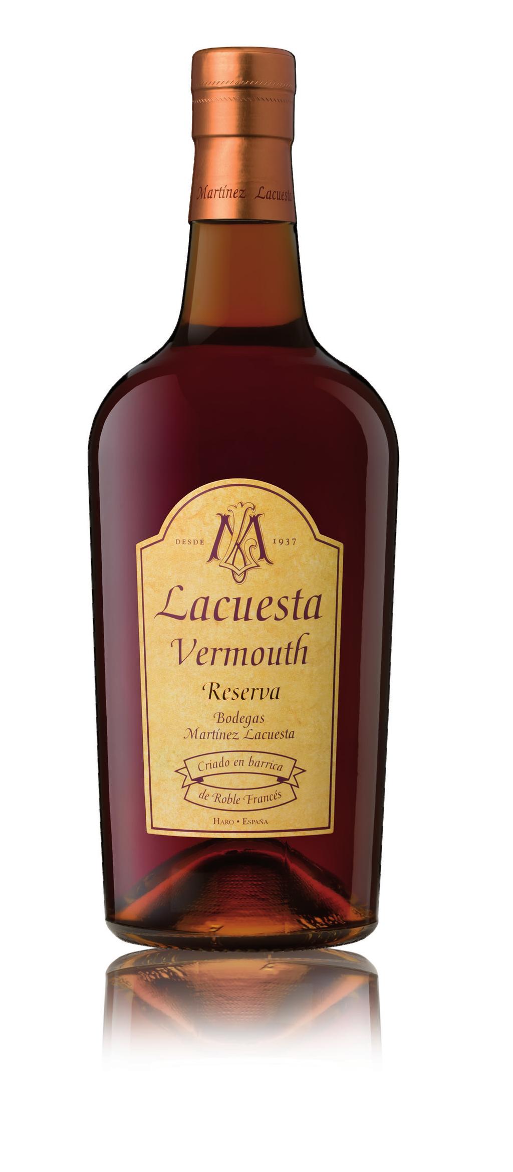 DESDE 1895 Martínez Lacuesta VERMOUTH RESERVA As a special complement to the traditional production method for our vermouth, we have added a brief period