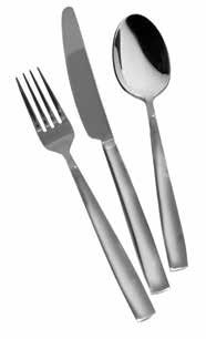 The soft lines give the cutlery its original tactile quality which flatters the hand.