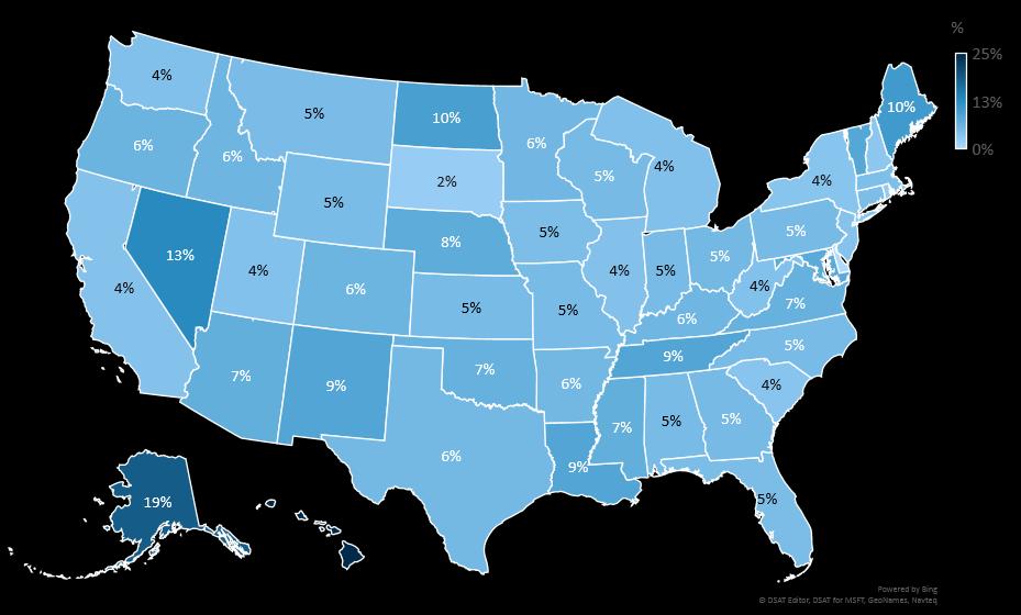 Foodservice distribution industry share of wholesale employment by state Foodservice distribution comprises 5.