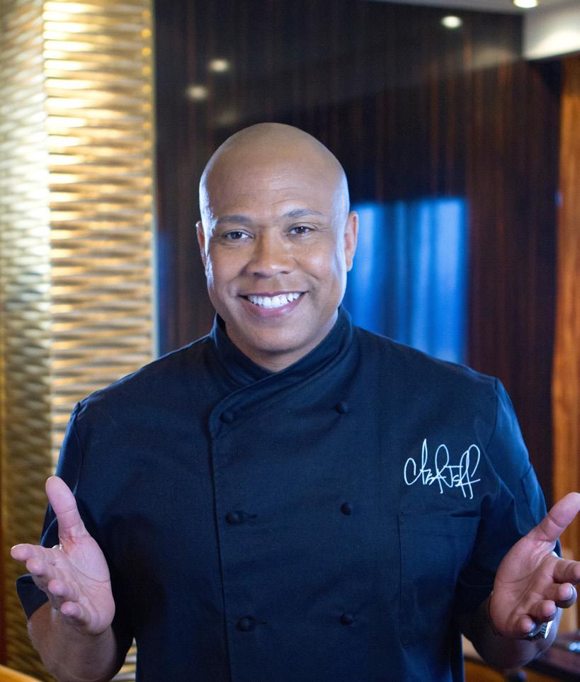 JEFF HENDERSON PRIVATE CHEF Las Vegas, NV California native Jeff Henderson, known as Chef Jeff, is the first African- American executive chef at the Bellagio, a well-known television personality, a