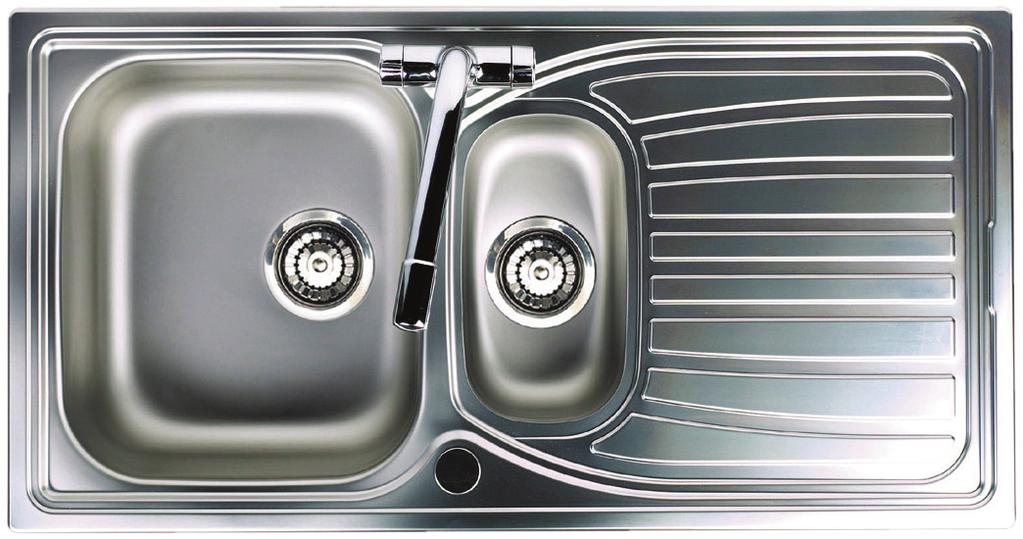 Alto Bowl & 1/2 Sink Stainless steel (satin polished) 17ASTRA11 Alto bowl & 1/2 sink Reversible Min Base Unit: 600mm Main