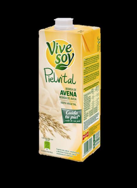 It is also source of calcium and D vitamin Vivesoy Pielvital Oat drink is the only oat drink that gives you Biotina*, which will keep your skin in its