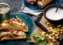 Shredded Chicken Tacos with Mango Salsa 12 oz skinless, boneless chicken breast halves 3 tablespoons fresh lime juice, divided 1 tablespoon canola oil ½ teaspoon kosher salt, divided ¾ cup chopped