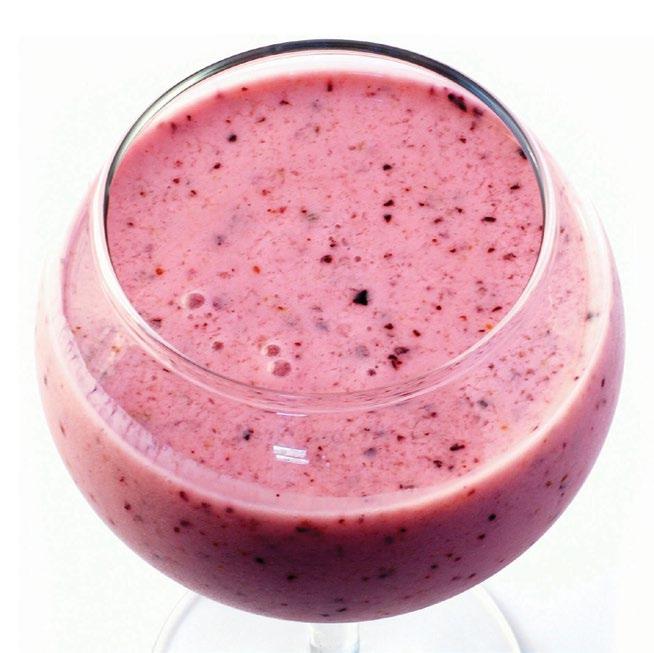 SMOOTHIES POMEGRANATE STRAWBERRY BLAST PREP: 5 MINUTES CONTAINER: 20-OUNCE SINGLE-SERVE CUP MAKES: 1 SERVING 1 /8 small beet, peeled 1 /3 cup cantaloupe chunks 1 small orange, peeled, cut in half,