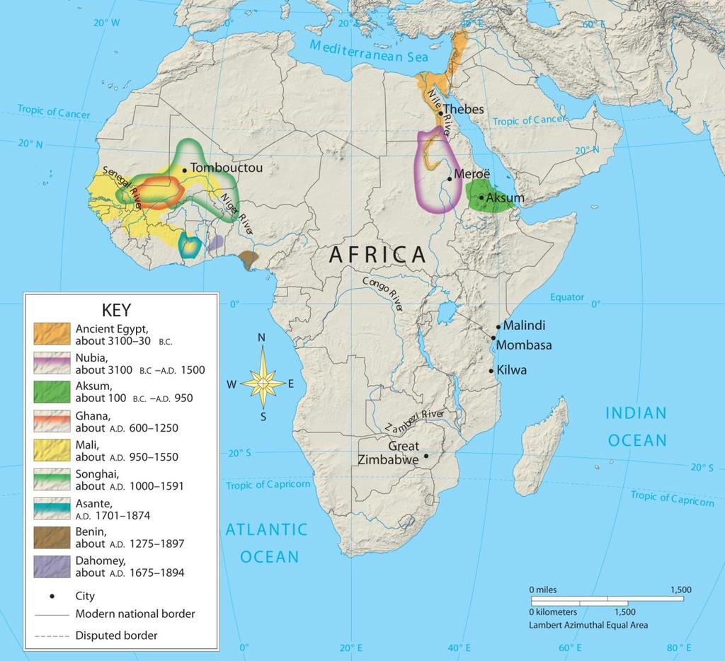 Trade Trade in Africa began with Egypt in 3100 B.C.E. Traders sailed throughout the eastern Mediterranean and Red Sea.