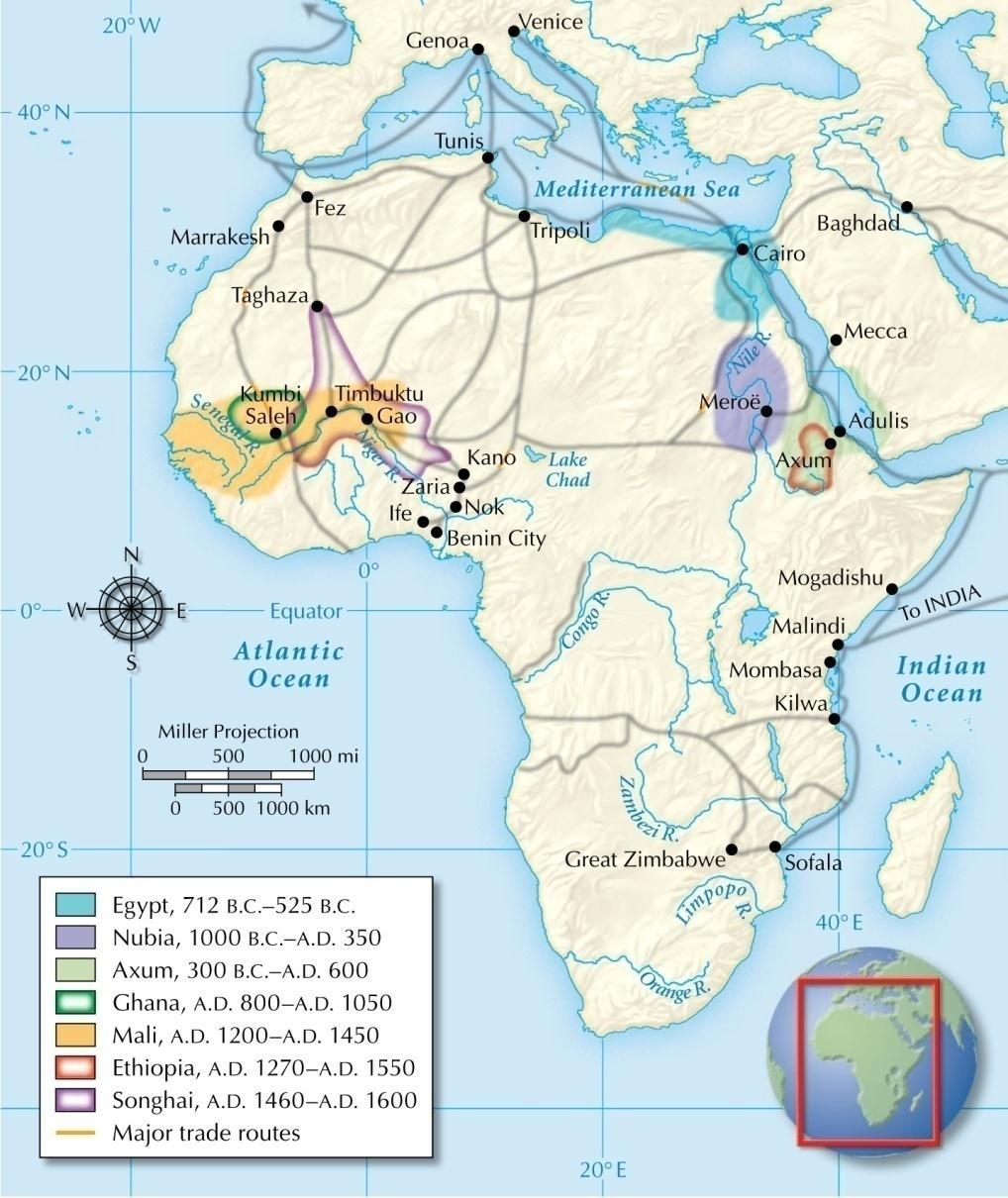 Trade Trade networks also linked the Middle East and West Africa. Ghana, the first major trade center in West Africa, grew rich from its trade in gold and salt.