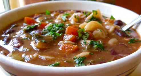 Minestrone Soup Serves: 4 Serving Size: 1 cup 1 teaspoon canola oil ½ medium onion*, chopped (~1/2 cup) 1 clove garlic*, minced 1 medium potato, cubed 1 carrot*, sliced (~1/2 cup) ½ teaspoon oregano
