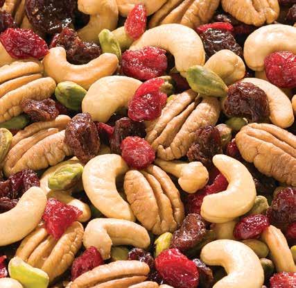 Heart Healthy Nut Mix Wholesome handfuls of raw natural cashews and almonds, sweet dried cranberries, golden raisins, and some pepitas