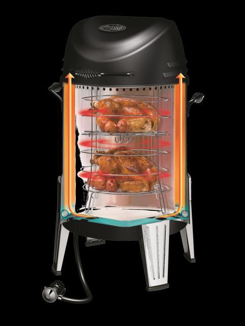 14101550 The Big Easy TRU-Infrared Smoker, Roaster & Grill CHAR-BROIL TRU-INFRARED Prevents Flare-ups Eliminates Hot & Cold Spots Promises Much Juicer Food Has a Wide