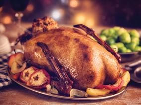 Christmas Goose 1 (12 pound) goose 1-1/2 cups Anderson s Pure Maple Syrup 2 Tbsp. lemon juice 8 cups stuffing mix Preheat oven to 350 F. Line a roasting pan with aluminum foil and place goose in pan.