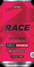 With no sugar added, Race is an ideal beverage to consume after a marathon or
