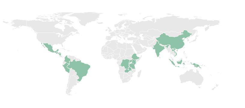 1.1 Geographical reach The UTZ Coffee program reached 23 producing countries Compared to