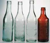 HALL (2) 10oz mm CT, T H Hall Aerated Water Manufacturer Tauranga, ZGB maker, base edge ding, 6/10, 10oz aqua mm CT, This Bottle is the Sole Property of T H Hall Tauranga, NZ to
