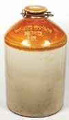 58 59 61 62 63 64 65 66 67 68 69 8 58. DCL 220mm tall to top of stopper, Amber Glass decanter, original stopper, ground pontil, enamelled words, Very Old Special Scotch Whisky DCL, VG 9/10 R$250 59.