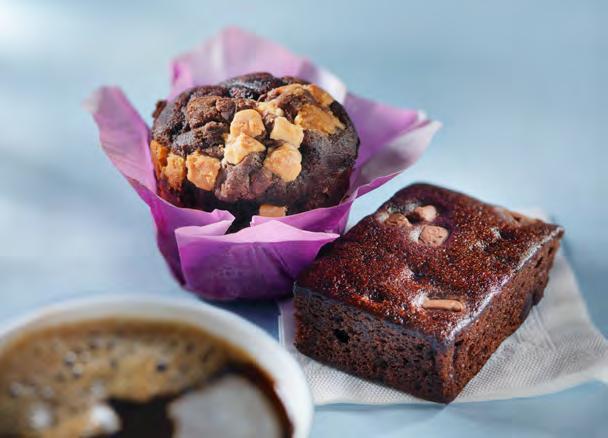 Choose between our chocolate muffin or our popular