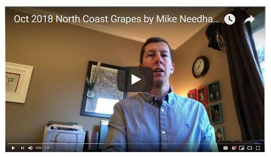 Grape Crop North Coast by Mike Needham Right now, we are in the midst of harvest, which is later than the last couple of years.