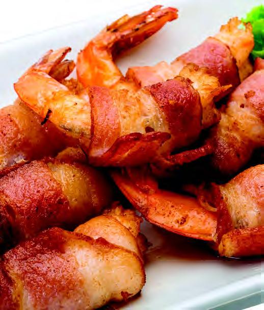 BACON WRAPPED SHRIMP 1 lb. tiger shrimp, peeled and deveined (between 12-15 pieces) 1 lb.
