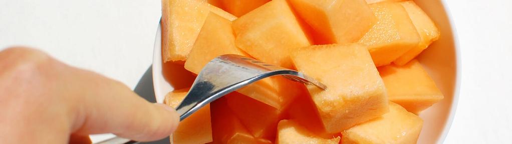 Cantaloupe 1 ingredients 5 minutes 2 servings 1. Divide into bowls and enjoy!