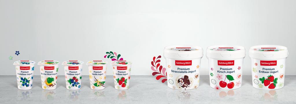 FRUIT YOGHURT The Premium fruit yoghurts from SalzburgMilch are new in more ways than one.