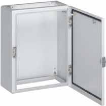 Orion Plus metal IP65 enclosures Enclosures with plain door steel colour RAL 7035 IP 65 / door closed insulation class : I according to IEC 6059,5mm thick sheet steel for body and door These