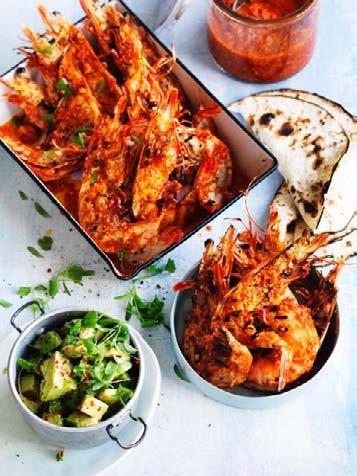 Grilled prawns with Sesame- Chipotle Mole and tortilla 24 medium green Australian prawns, peeled and tails left intact 2 cups of buttermilk 1 litre vegetable oil, for deep frying 3 small fennel,