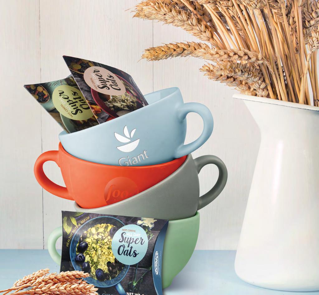 All day Super Oats ONYX SELECT Tea Single serve whole grain hot cereal in a bowl AN AMAZING 3-PART TEA SET INCLUDING LE BATON DOUBLE WALL